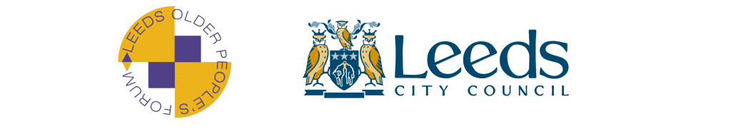 Leeds Older People's Forum Leeds City Council logos